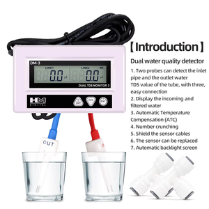 Yeni gelenler HM DM3 çift TDS monitör 3 su kalitesi dedektörü metre dijital TDS testi prob ile - Product Image 5