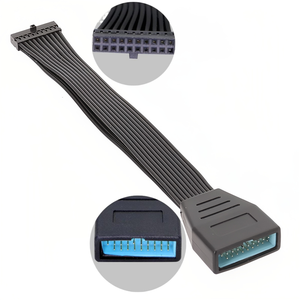 15cm Motherboard <strong>USB</strong> 3.0 19 Pin 20 Pin Male to Female Power Extension Cable Mainboard USB3.0 20pin 19 Pin Conversion Wire Line - Product Image 1