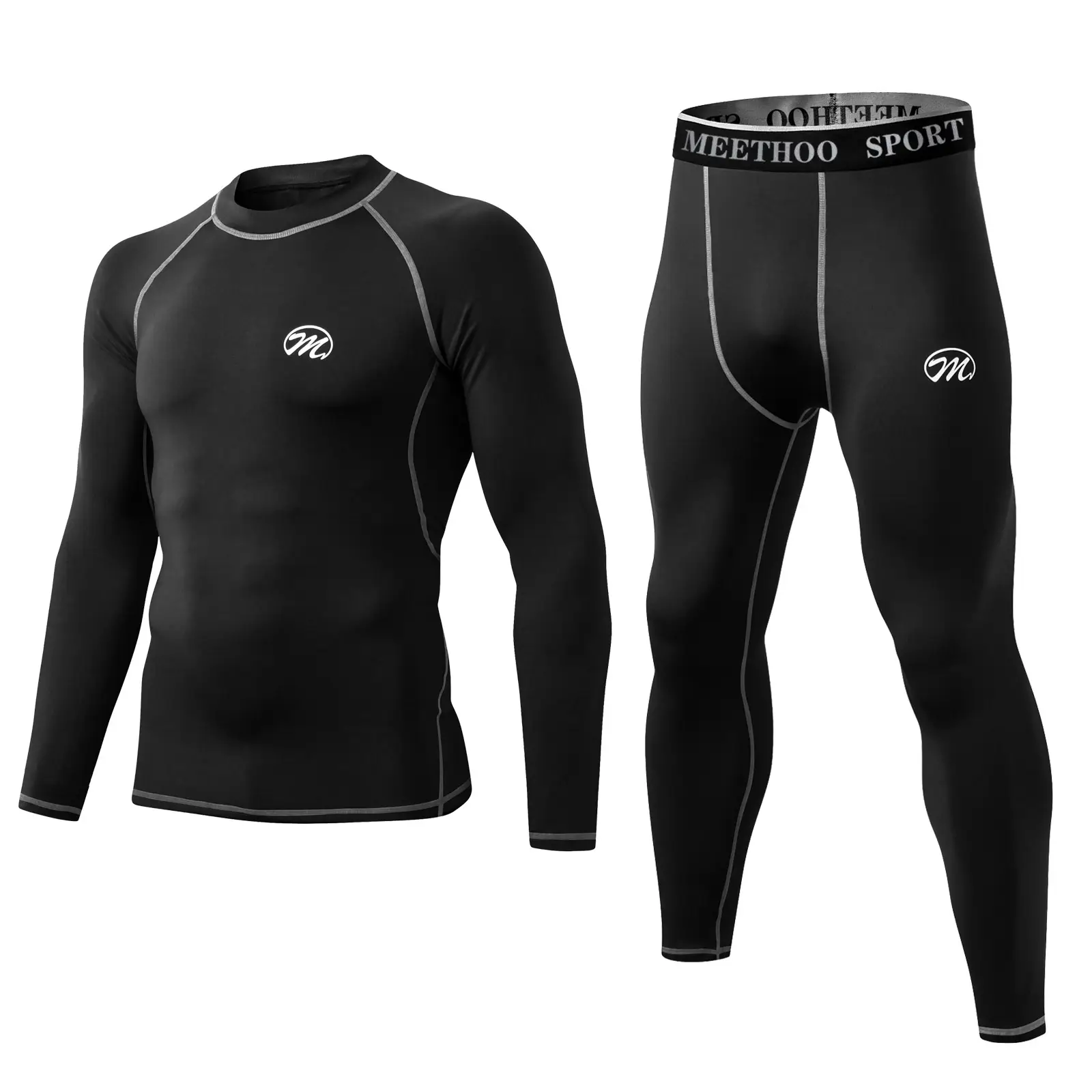 Winter Outdoor Sports Seamless Ultra Soft Thermal Long Johns Compression Function Thermal Underwear for Men