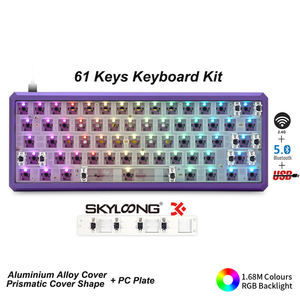 Lite Gasket GK61 Hot Swap 60% RGB DIY <strong>Keyboard</strong> Kit Customized Kit With Aluminum Alloy Cover - Product Image 2