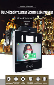 Presenza di tempo della macchina fotografica di riconoscimento di iris con rilevazione a 7 pollici della temperatura di sostegno del touch screen (IR8-TD) - Product Image 4