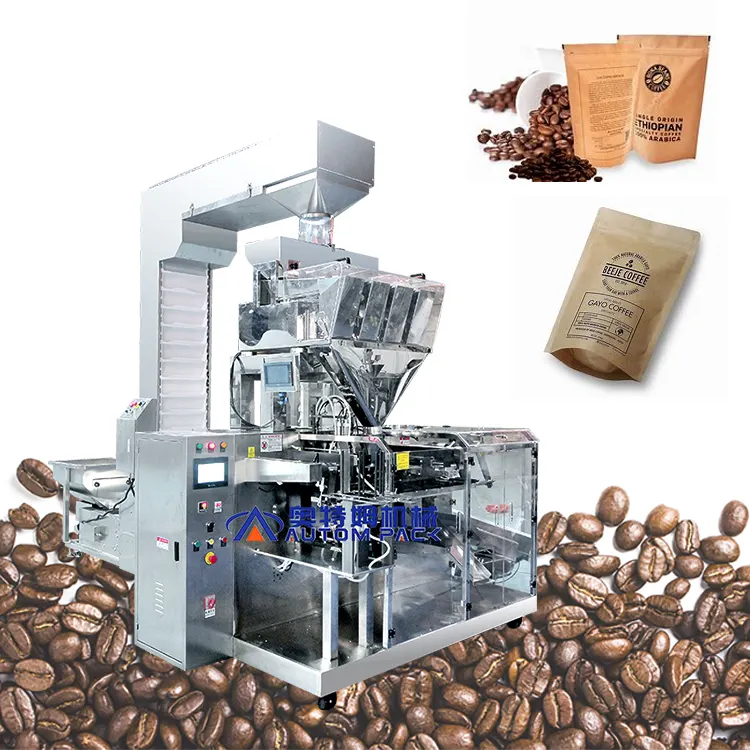 एटीएम-210W स्वचालित मल्टी फंक्शन डॉयपैक स्टैंड अप ग्रेन्युल नट्स फ्राइड ग्रेन चावल चीनी कॉफी बीन पैकिंग मशीन