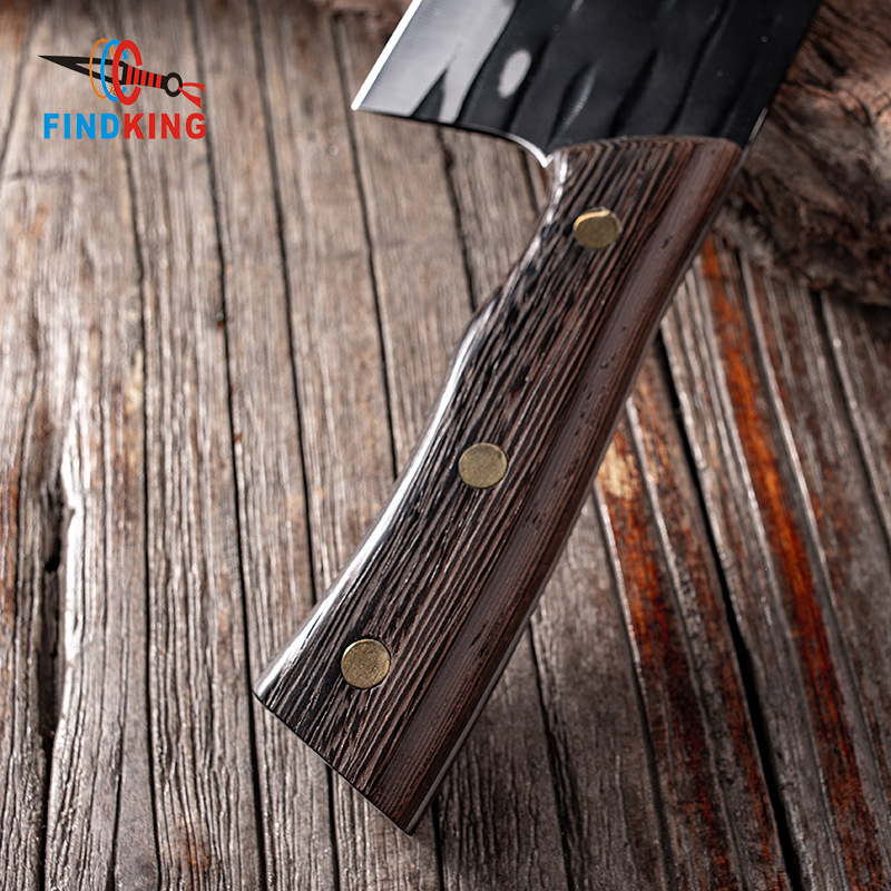 Amazon Hot sale Chinese Profession Stainless Steel Cleaver Meat knife Chef Kitchen Super Sharp Wood Handle Butcher Knife