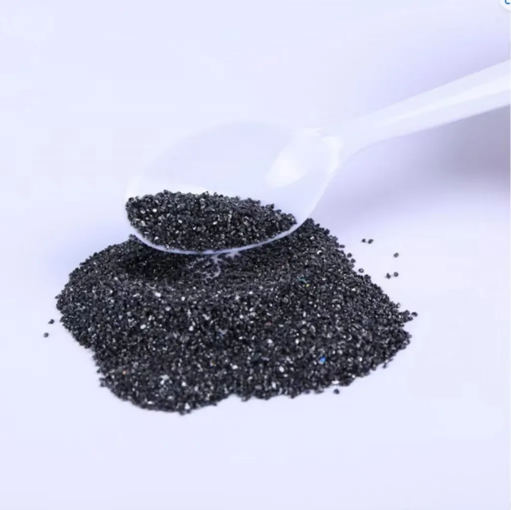 Particules de carbure de silicium noir avec sablage à haute dureté 9.7 pour l'élimination de la rouille produits en céramique à microbilles