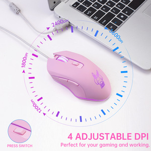 Optischer Computer Laptop Gaming Maus LED Hintergrund beleuchtung Kabel gebundenes RGB Smartphone Kompatibel Typ C USB-Empfänger Rechts orientierung - Product Image 2