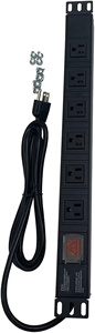 1U 19 pollici USA tipo 15A PDU 6 presa presa di corrente con interruttore per Server Rack - Product Image 6