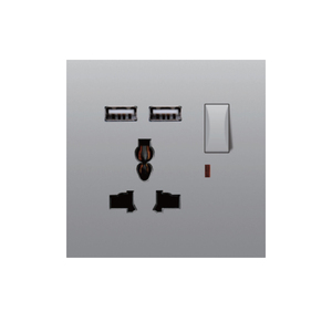 Abuk Factory Ultra-thin Skin Feel 1Gang Switch Electrical <strong>Multi</strong> <strong>Functional</strong> Power 2 <strong>USB</strong> Port Outlet Light Wall Switch <strong>Socket</strong> - Product Image 1