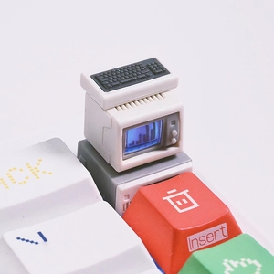 具有独特半透明设计的机械键盘20世纪80年代麦金塔IBM复古风格的创意复古键帽 - Product Image 4
