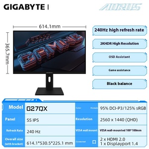 GIGABYTE G27QX 27 Inch 2K 240Hz IPS Wide Screen <strong>Computer</strong> Game <strong>Display</strong> Face-to-Face 27&quot; <strong>LCD</strong> <strong>Monitor</strong> for <strong>PC</strong> - Product Image 6