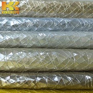 Độ bóng cao nhăn cuero PU Shinny tổng hợp <span class=keywords><strong>rexine</strong></span> da với Faux Suede ủng hộ cho giày & Túi xách - Product Image 2