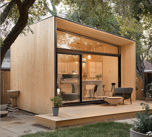 Villa pequeña modular moderna con servicios arquitectónicos Villa modular ecológica con soluciones de arquitecto