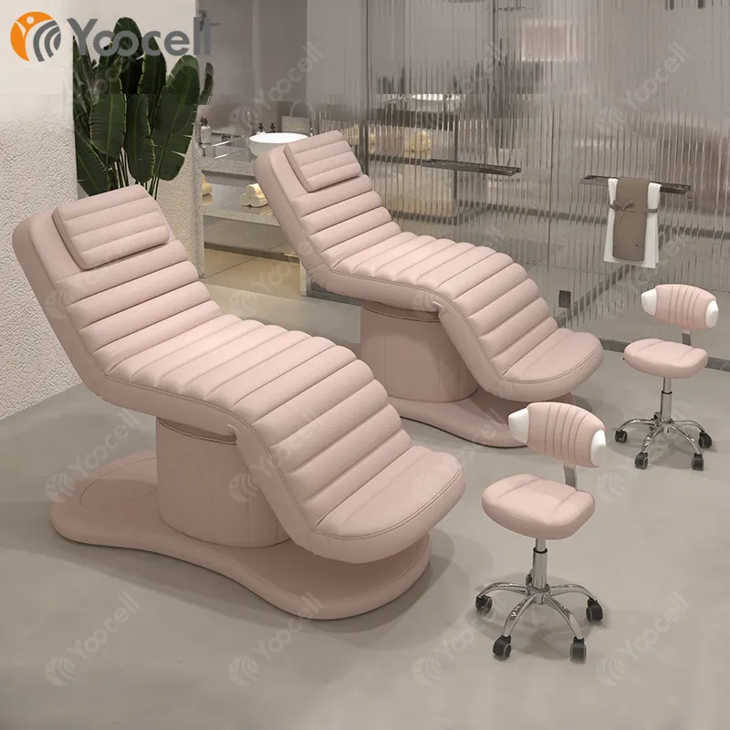Yoocell 2022 chicote cama luxo cílios cama salão de beleza mobiliário elétrico beleza cadeira massagem facial mesa cama