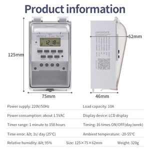 Nuovi arrivi 220V interruttore di controllo del tempo Timer interruttore di temporizzazione impermeabile Controller del tempo con interruttore automatico