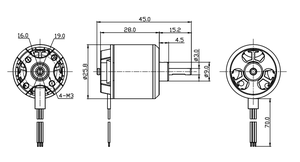 Động cơ không chổi than 2630 D2630-1050KV, thích hợp cho máy bay mô hình, xe mô hình. Máy bay điều khiển từ xa nhiều cánh quạt thuyền - Product Image 5