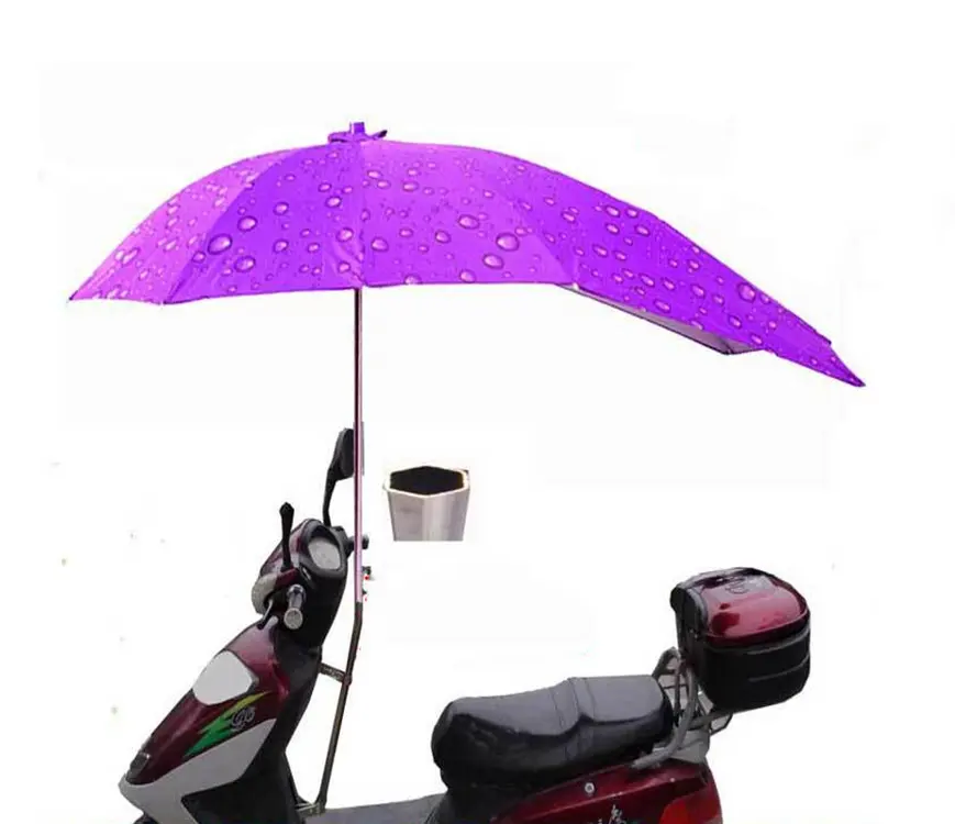 Elektrikli araba gölgelik güneş koruyucu dantel su damla üreticileri toptan scooter güneşlik şemsiye