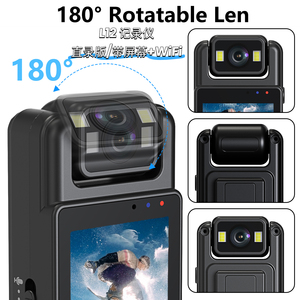L12 taşınabilir vücut kamerası | 180 ° dönebilir Lens, 1080P HD, WiFi ve ekran, çok sahne kullanımı - Product Image 2
