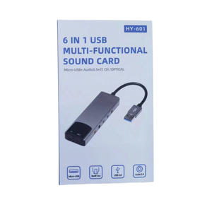 笔记本电脑的USB 5.1通道外部声卡易于安装音频接口，带麦克风，用于直播语音聊天 - Product Image 4