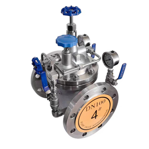 วาล์วควบคุมไฮดรอลิกไฟฟ้าสำหรับ600X DN100 PN16ทำจากโซลินอยด์ควบคุมการทำงานช้าเปิดปิด - Product Image 2
