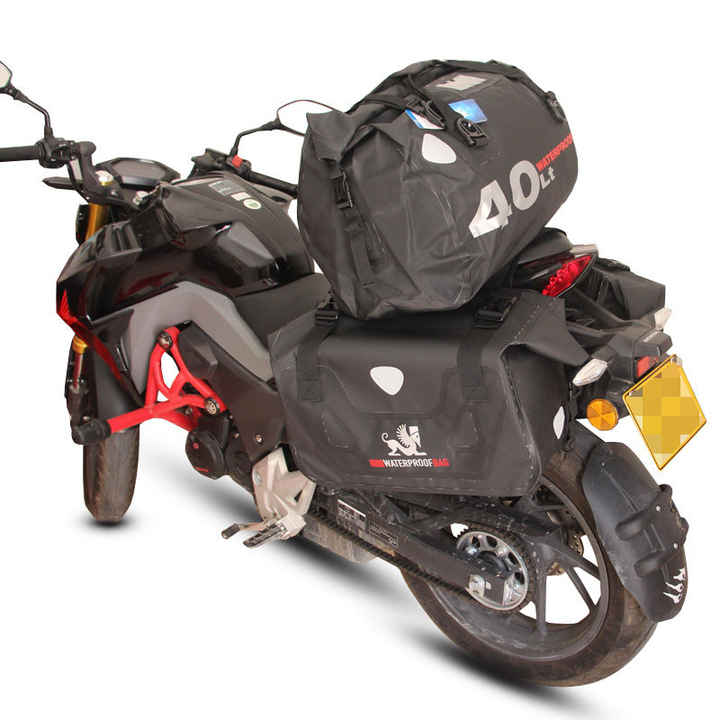 2 Pack Motocicleta Impermeável Alforjes 25L Moto Side Bagagem Sacos Encerramento Design Reflexivo Universal Touring Bag