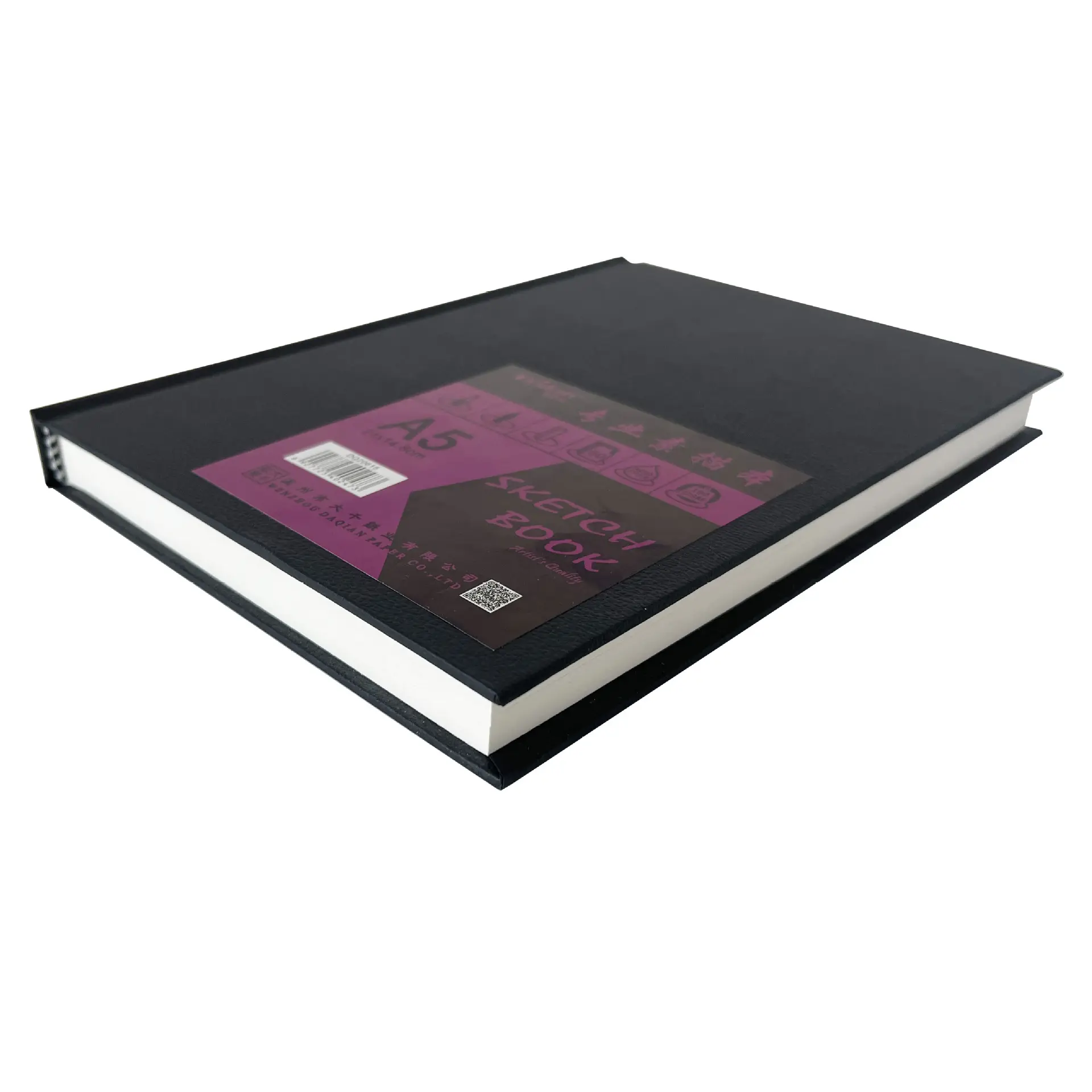 XinyiArt-Bloc de bocetos A5, 50 hojas, 160gsm, color negro Premium, cuaderno de bocetos artísticos, suministros de arte para dibujar BOCETOS