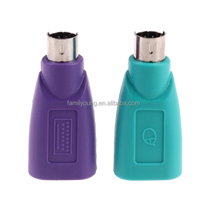 键盘鼠标PS2 PS/2公到USB母适配器转换器，用于电脑笔记本电脑键盘鼠标连接器6针 - Product Image 1