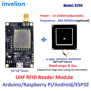 Invelion RFID Reader Module for Access Control with Ceramic Antenna - <strong>Arduino</strong>/RPi Compatible + Free Android SDK