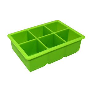 6 sâu răng linh hoạt bán buôn tùy chỉnh cấp thực phẩm lớn vuông Silicone <span class=keywords><strong>Ice</strong></span> <span class=keywords><strong>Cube</strong></span> khay Maker khuôn cho whisky - Product Image 2