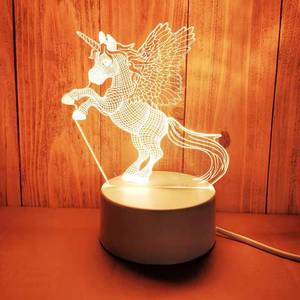定制设计卡通人物3D效果木制台灯儿童室内装饰收费夜灯 - Product Image 1