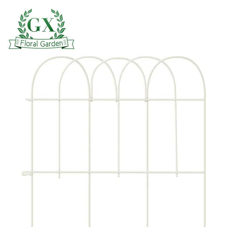 Barrière en acier classique pliable, aménagement paysager, clôture d'extérieur, bordure décorative de jardin, Support en métal populaire noir