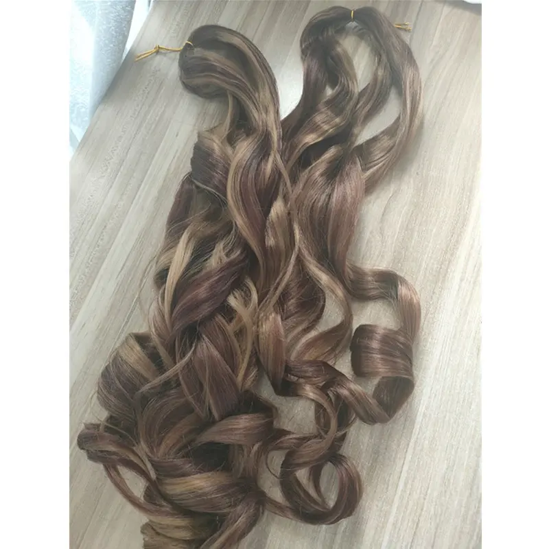 Extensiones de cabello rizado Rubio, Color Piano personalizado, Yaki sintético, trenzas de ganchillo, Posh, Pelo trenzado