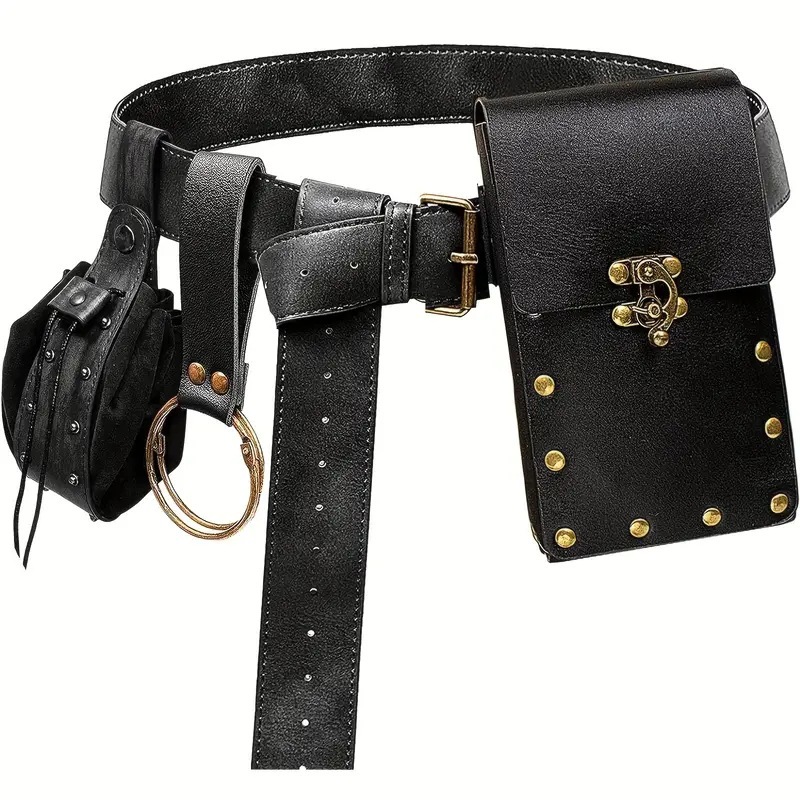 Sac banane noir à rivets - 310g