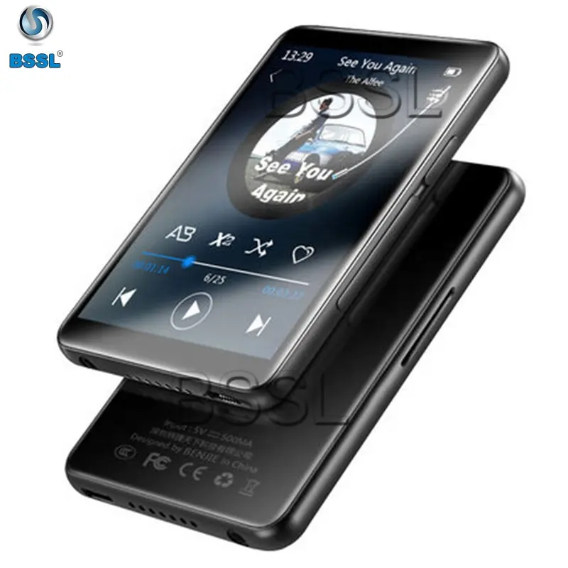 एल्यूमीनियम मिश्र धातु पूर्ण टच स्क्रीन MP3 प्लेयर 8GB 16GB स्लिम के साथ संगीत प्लेयर एफएम रेडियो वीडियो फ्लैश ई-बुक वॉकमेन MP3