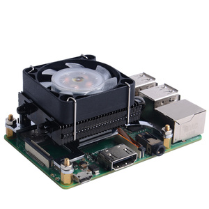 52Pi Ice Tower Cooling Fan 7 Color RGB LED Light With Acrylic Base Case für Raspberry Pi 4 Model B / 3B + / 3B - Product Image 4