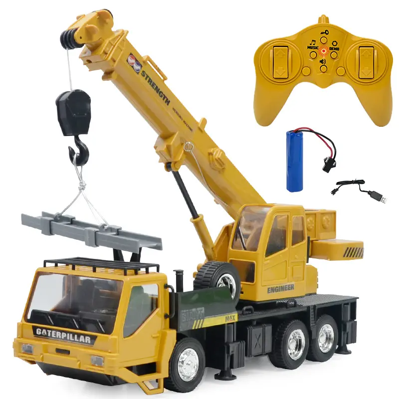 Radio Control Toys 2.4g Remote control crane 8CH construction truck crane Lifting simulation engineering crane