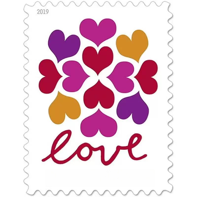 2019 Flores de corazón de amor (100 piezas) 500374-A6-7-19HX