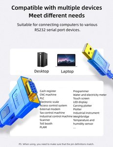 DTECH DT-5002B(GT) USB 2.0 zu Buchse RS232 DB9 Serielles Programmier kabel 1.8M
