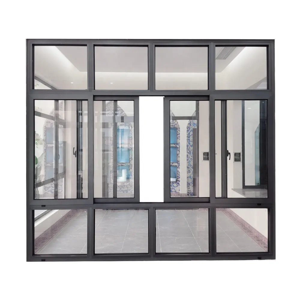 WANJIA-rotura térmica de aluminio, ventanas de doble acristalamiento, ventanas aisladas