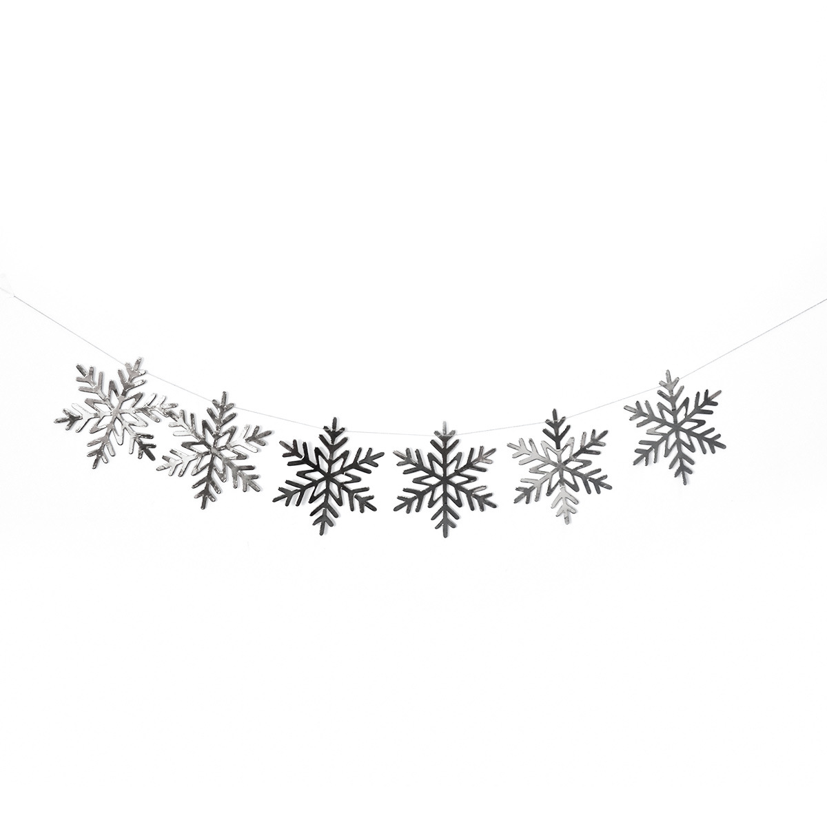 6 flocons de neige argent