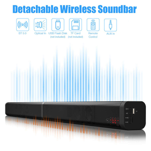 2.0CH Detachable Ultra-スリムTVサウンドバーと180W最大出力電力Wirelessサウンドバーホームシアター用 - Product Image 3