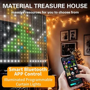 400 luci a tendina a Led con telecomando e controllo APP 6.5x6.5ft luci fatate sospese da te 5 modalità con ganci appesi Timer - Product Image 2