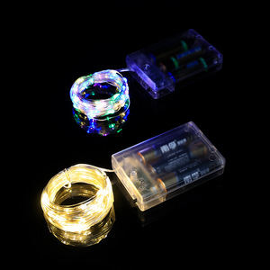 Filo di rame argento a batteria Micro Led luci Decorative fata