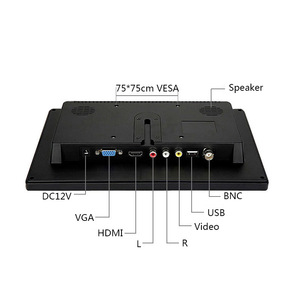 7 8 9 10 10,1 12 12,1 Monitor Lcd de 13,3 pulgadas Full HD Control remoto HDMI VGA AV BNC entrada USB de montaje en pared TFT Monitor de CCTV