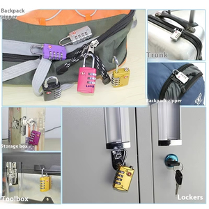 TSA gümrük kilidi dayanıklı cilalı bitirmek için şifreli kilit seyahat bagaj için küçük asma kilit kapı kullanımı için - Product Image 3