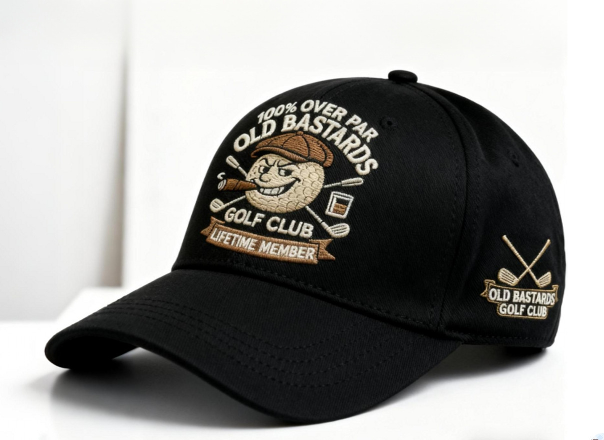 Embroidery golf black