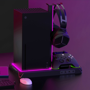ขาตั้งแนวตั้งระบายความร้อนสำหรับ Xbox Series x/s คอนโซลไฟ LED RGB แถบไฟสีสำหรับคอนโซล PS5บางแผ่นดิสก์ดิจิตอล - Product Image 3