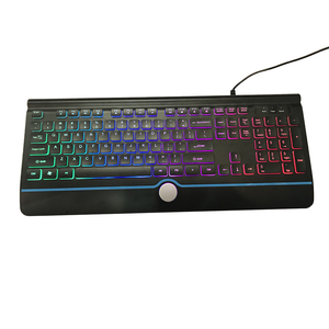 Tastiera cablata al cioccolato retroilluminata RGB con touchpad tastiera ergonomica Ultra silenziosa design ergonomico - Product Image 5