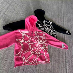 OEM Designer Luxus Kleidung für Männer Raw and Cut Hem Spider Hoodie Applique Distressed Stickerei Spider Hoodie - Product Image 3