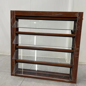 Custom Modern Aluminium Louver <strong>Windows</strong> <strong>Built</strong>-In Adjustable Frame Swing Open Style for Farmhouse - Product Image 1
