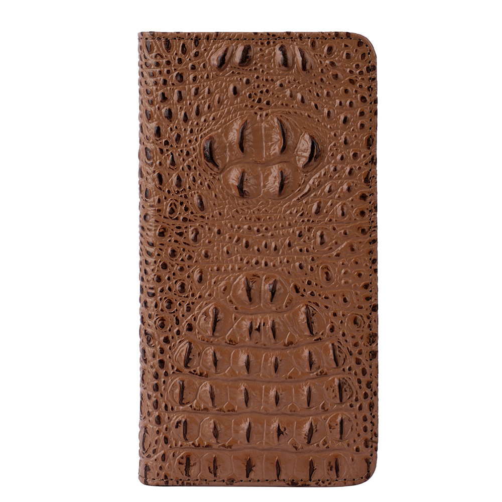 Genuine crocodile leather back - brown