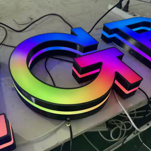 Пользовательские 3D супер буквы с RGB программы красочное светодиодное освещение для бизнеса офисное здание уникальные кофейные вывески рекламные щиты - Product Image 6